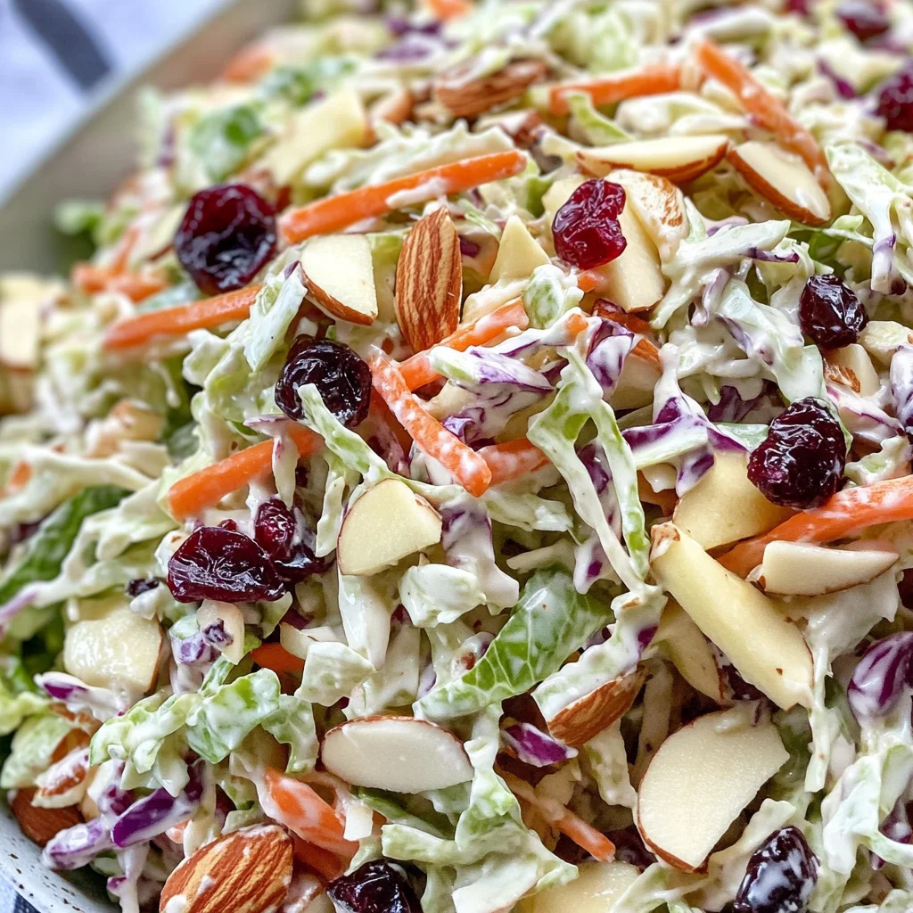 Apple Cranberry and Almond Coleslaw
