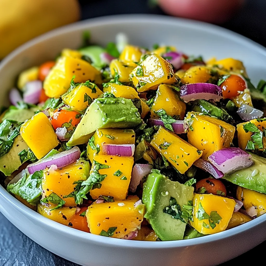 Avocado Mango Salad with a Zesty Lime Dressing