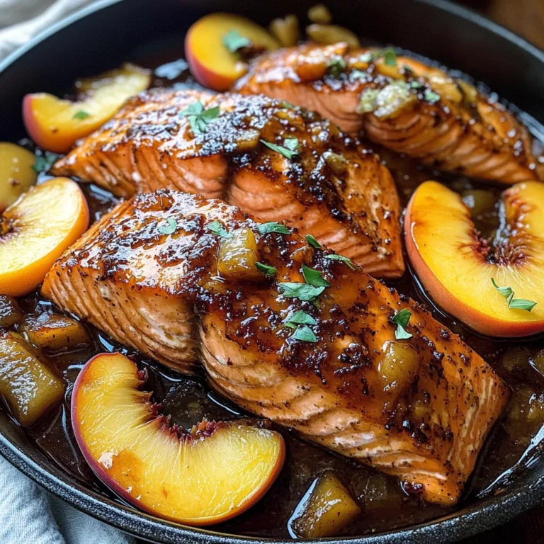 Bourbon Peach Roasted Salmon
