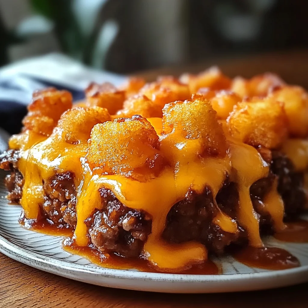 Cheesy Meatloaf Tater Tot