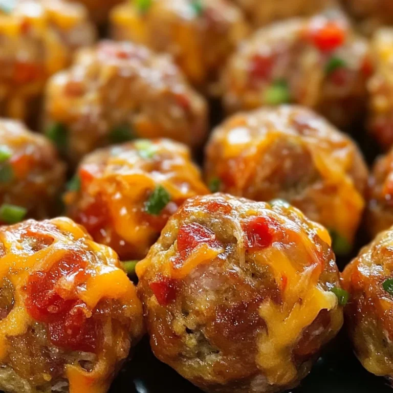 Cheesy Rotel Sausage Balls