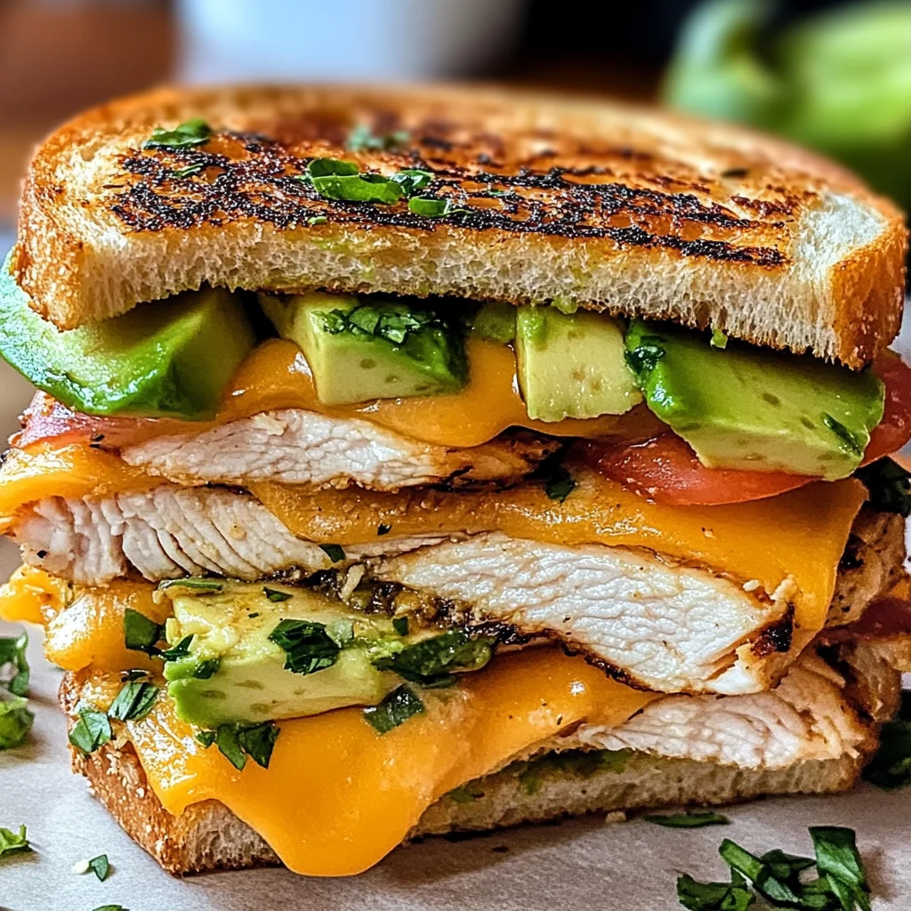 Chicken Avocado Melt Sandwich