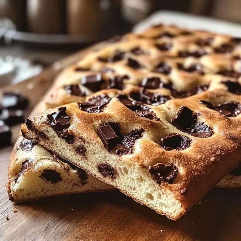 Chocolate Sourdough Focaccia Bread
