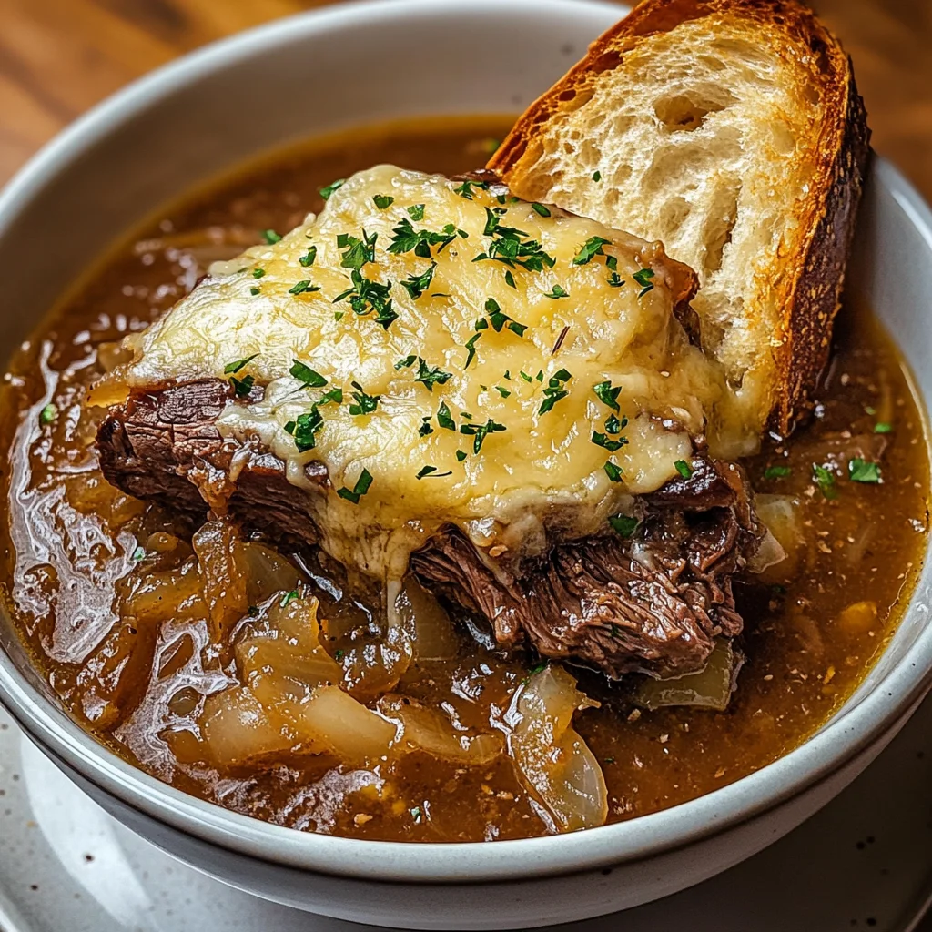 French Onion Beef Short Rib Soup
