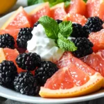Fresh Fruit Salad with Blackberries and Grapefruit