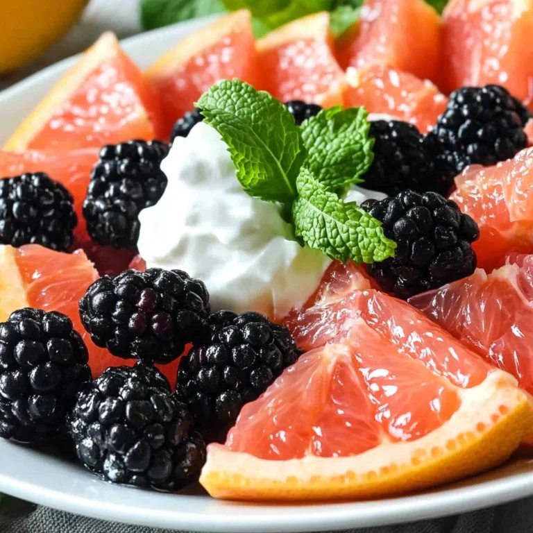 Fresh Fruit Salad with Blackberries and Grapefruit