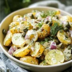 Lemon and Herb Potato Salad with dill and capers