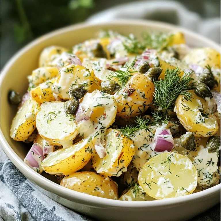 Lemon and Herb Potato Salad with dill and capers