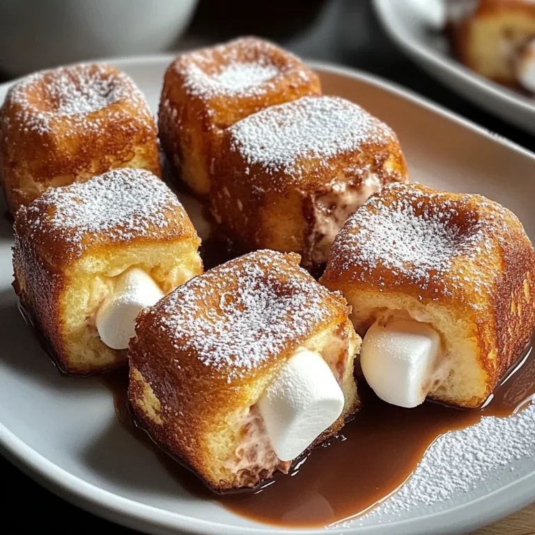 Marshmallow Stuffed Hot Chocolate French Toast Bites