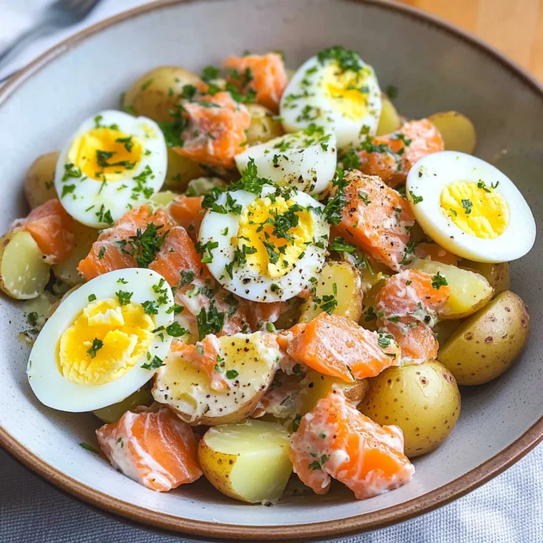 Smoked salmon potato salad