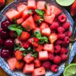 Watermelon Fruit Salad with Lime Mint Dressing