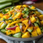 mango salad with spicy mango dressing