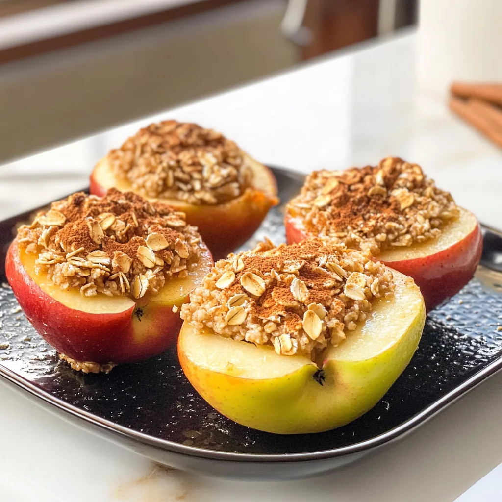 Air Fryer Baked Apples with Oats