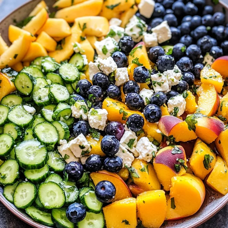 Blueberry Peach Feta Salad