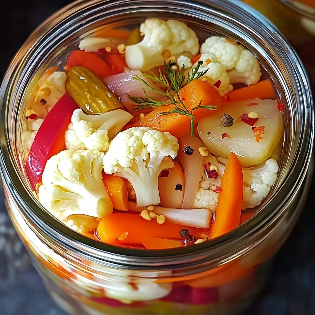 Easy Refrigerator Pickled Vegetables Recipe - Quick & Tangy!