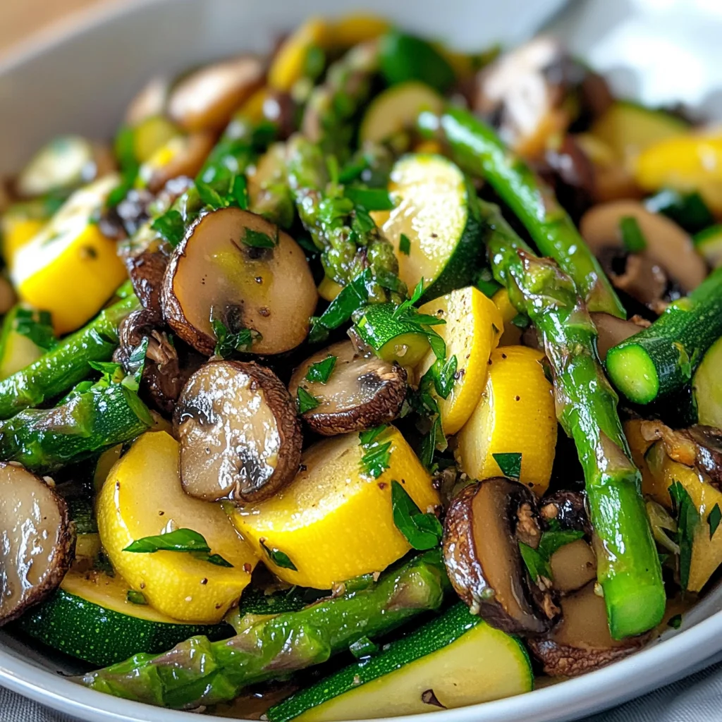 Flavorful Asparagus with Zucchini and Squash