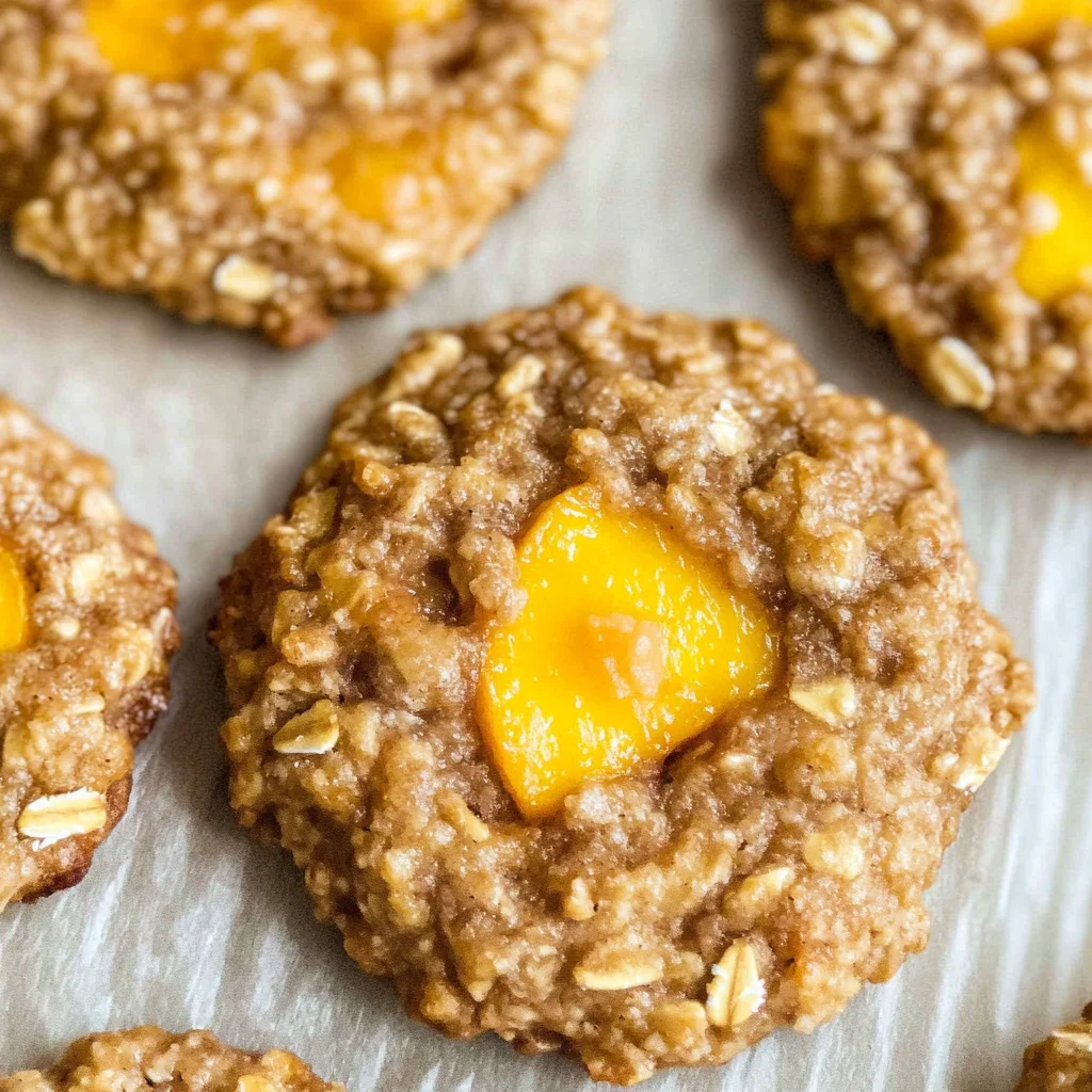 Healthy Peach Oatmeal Breakfast Cookies
