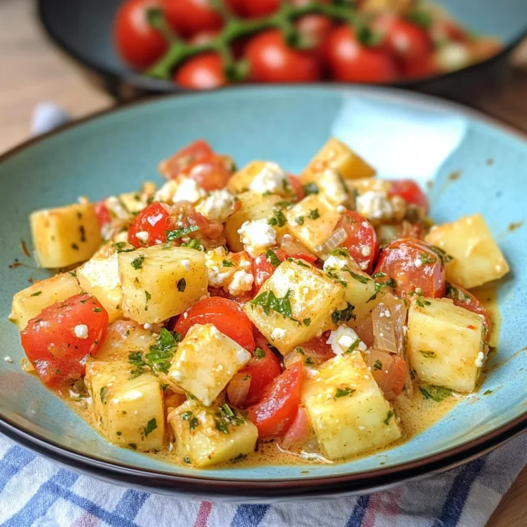 Kohlrabipfanne mit Tomate und Feta