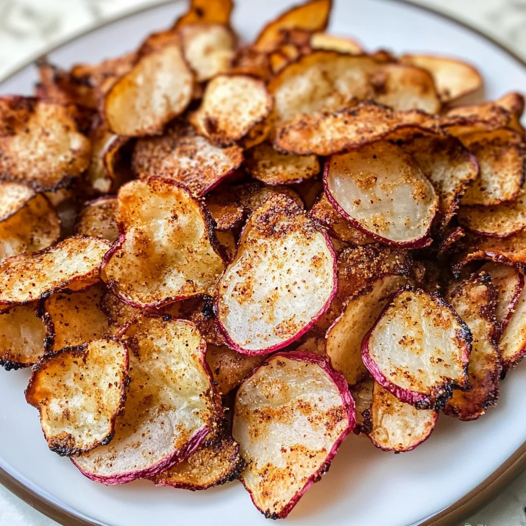Low Carb Keto Air Fryer Radish Chips