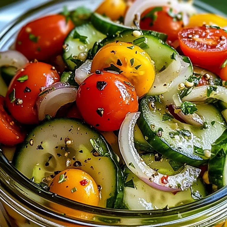 Marinated Cucumbers, Onions, and Tomatoes