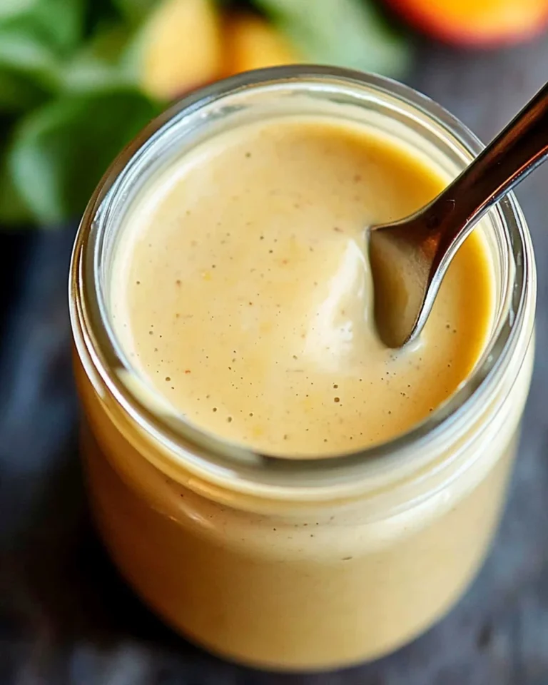 Peach Vinaigrette - Creamy Peach Salad Dressing