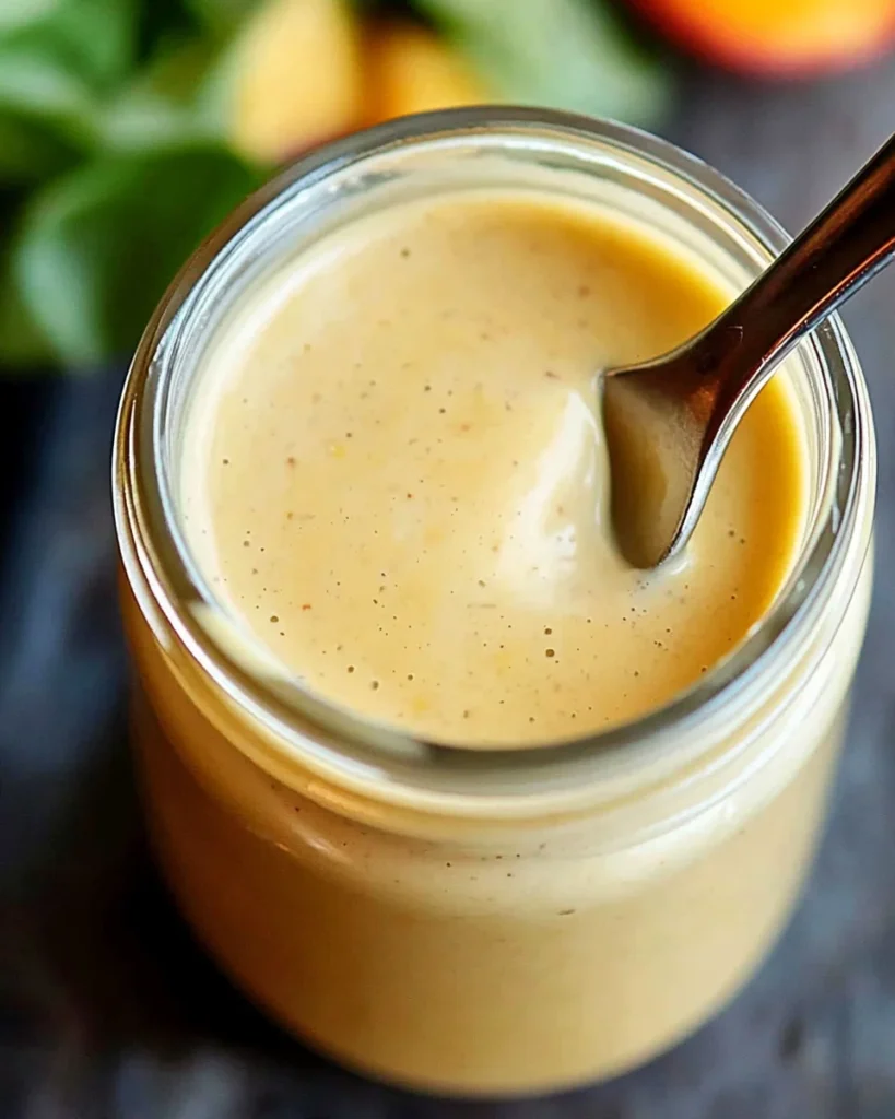 Peach Vinaigrette - Creamy Peach Salad Dressing