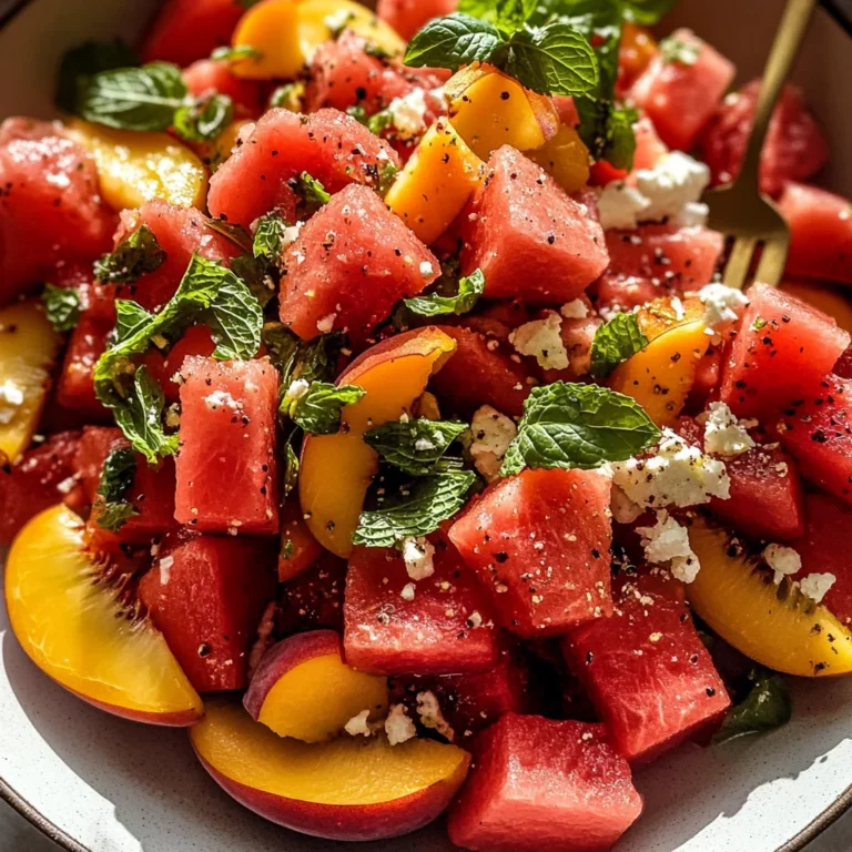 Peach Watermelon Salad Recipe