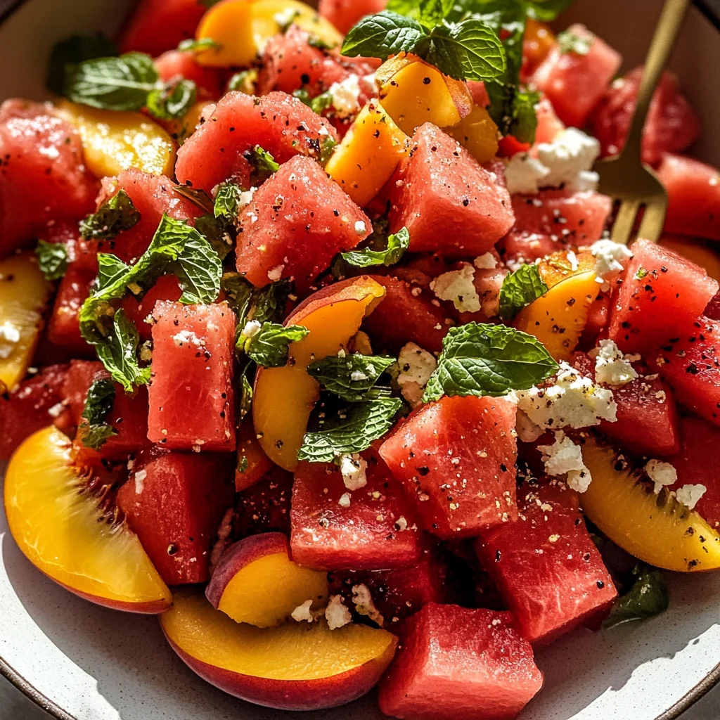Peach Watermelon Salad Recipe