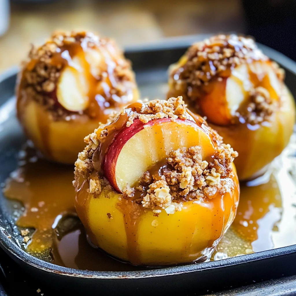 Apple Crisp Stuffed Baked Apples