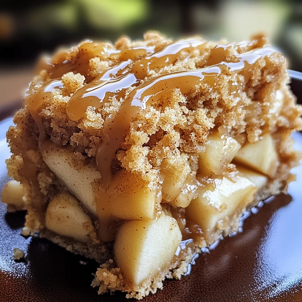 Apple Crumb Cake with Cinnamon Apple Drizzle