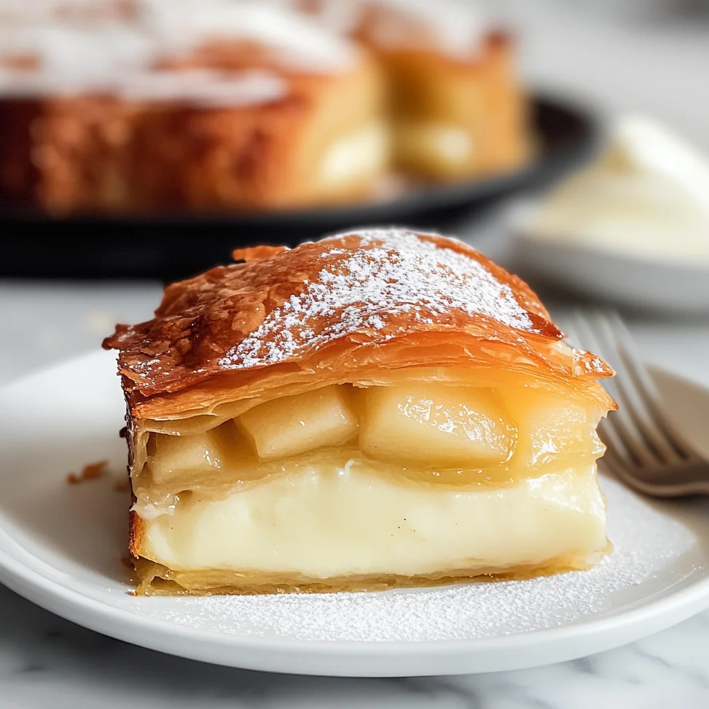 Apple Mille Feuille with Vanilla Custard (gluten-free)