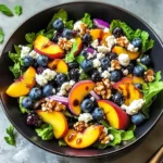 Blueberry Peach Feta Salad
