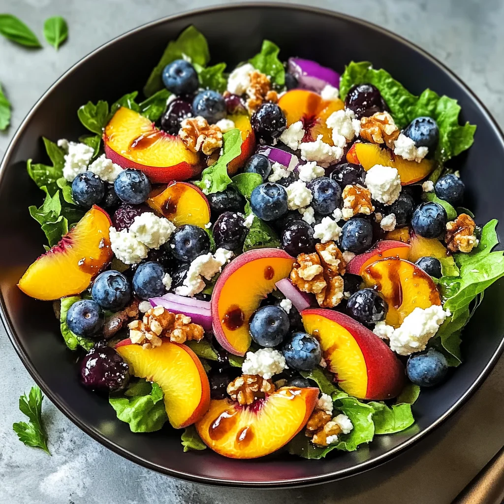 Blueberry Peach Feta Salad