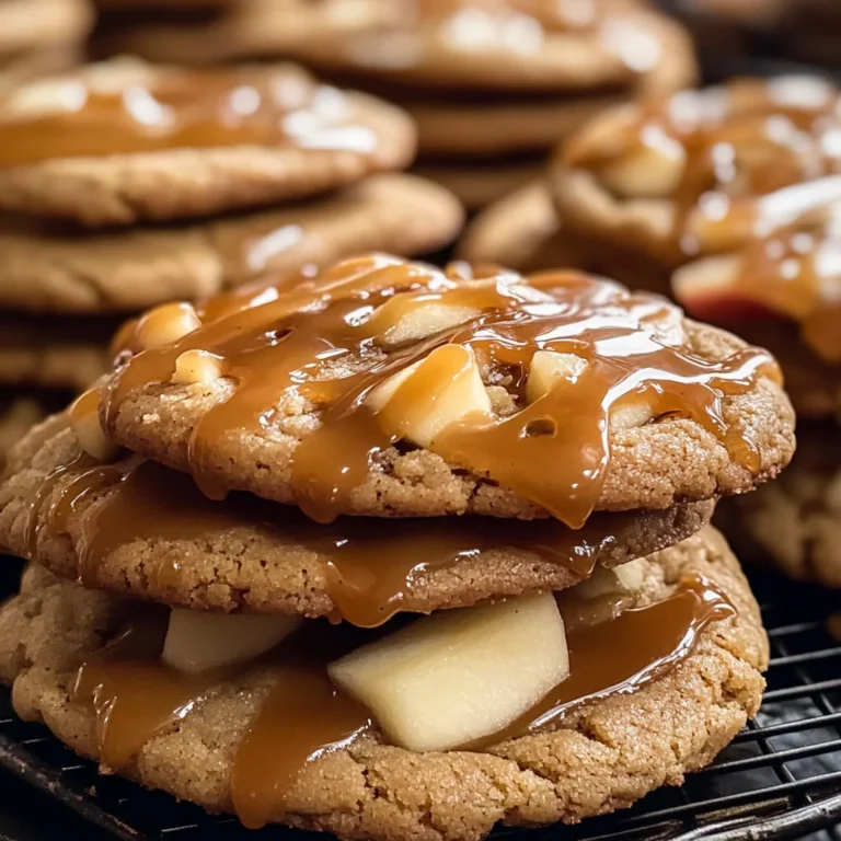 Caramel-Drizzled Apple Cinnamon Cookies
