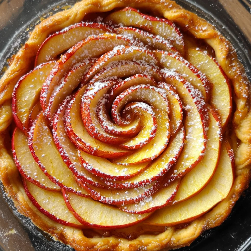 Cinnamon Roll Apple Rose Tart