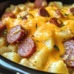 Crockpot Cheesy Potatoes and Kielbasa