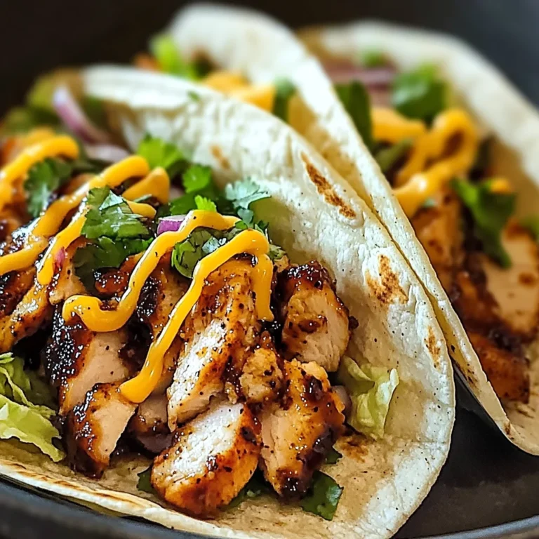 Garlic Butter Honey BBQ Chicken Tacos: Sweet, Savory & Irresistible!