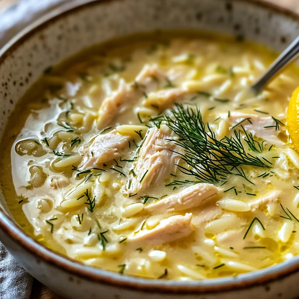 Mediterranean Lemon Chicken Soup