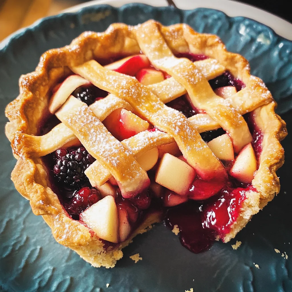 Mini Shortbread Pie with Berry & Apple Filling