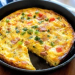 chicken ham and Cheese Frittata