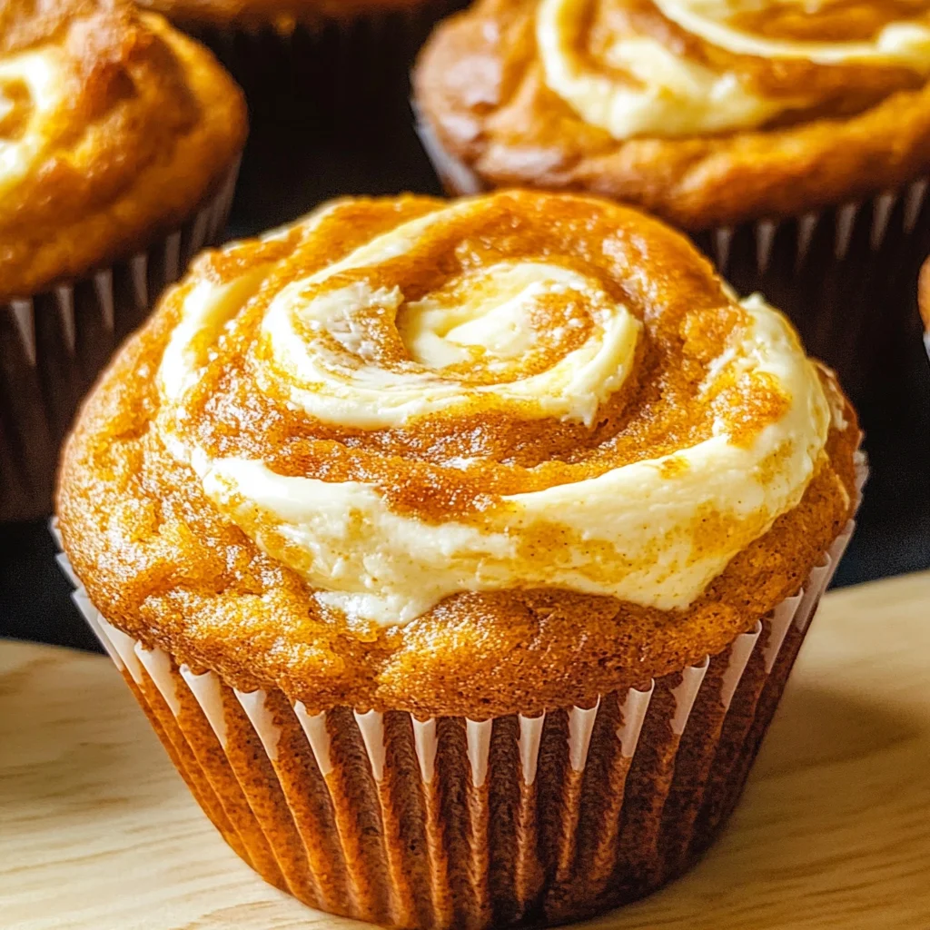 Best Swirled Pumpkin Cream Cheese Muffins