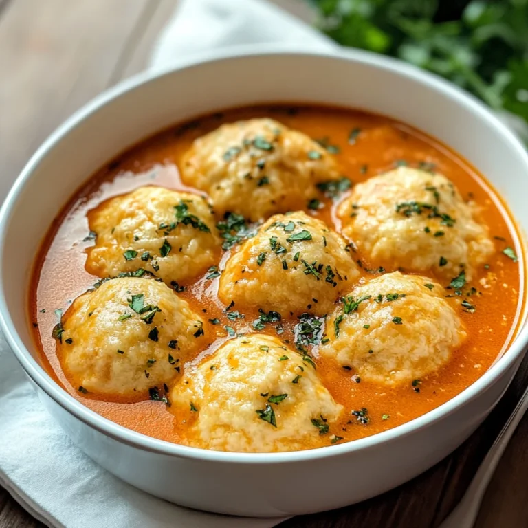 Best Tomato Soup with Cheddar Bay Dumplings