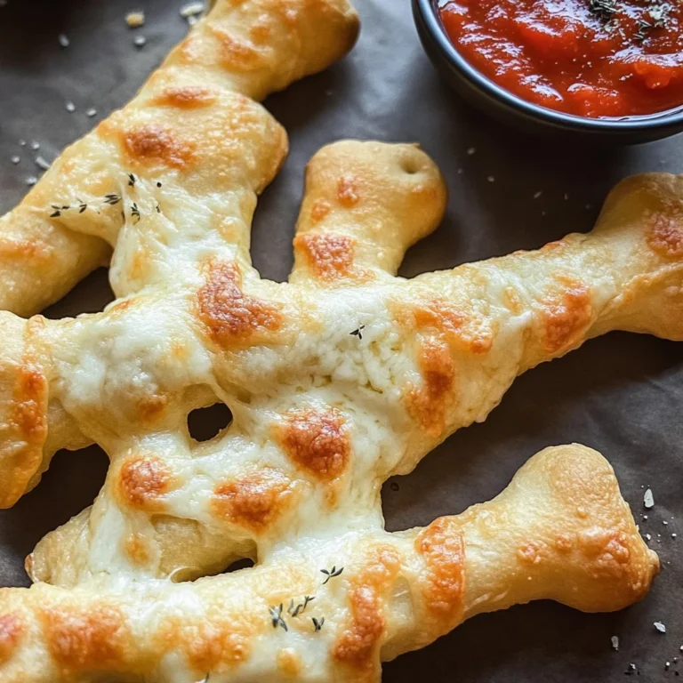 Cheesy Halloween Breadstick Bones