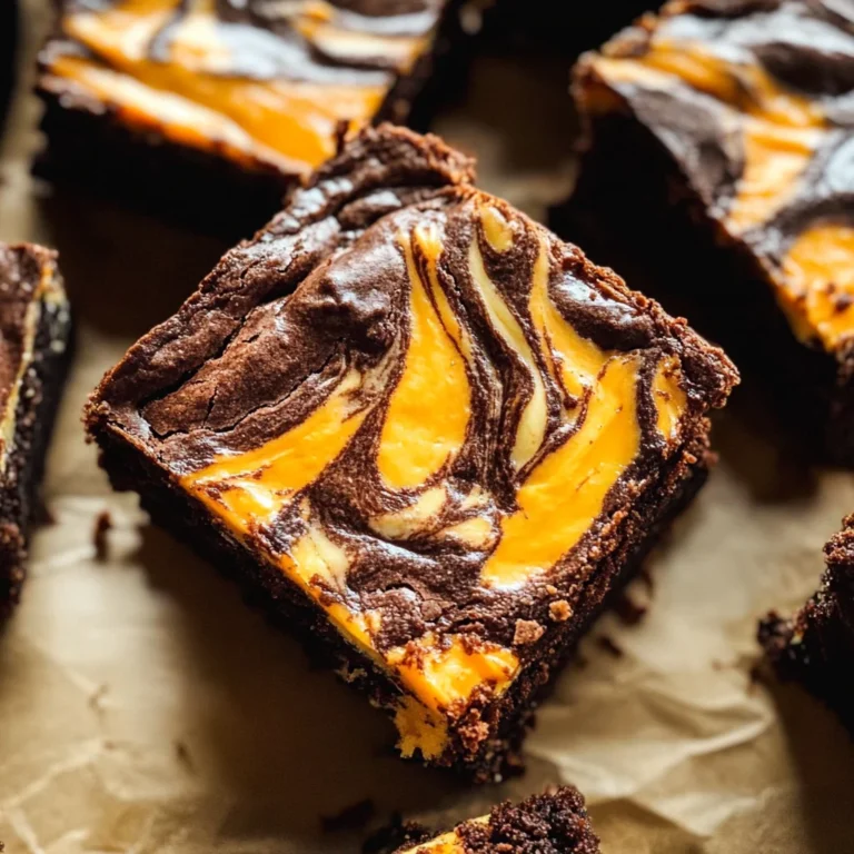 Halloween Cream Cheese Swirl Brownies