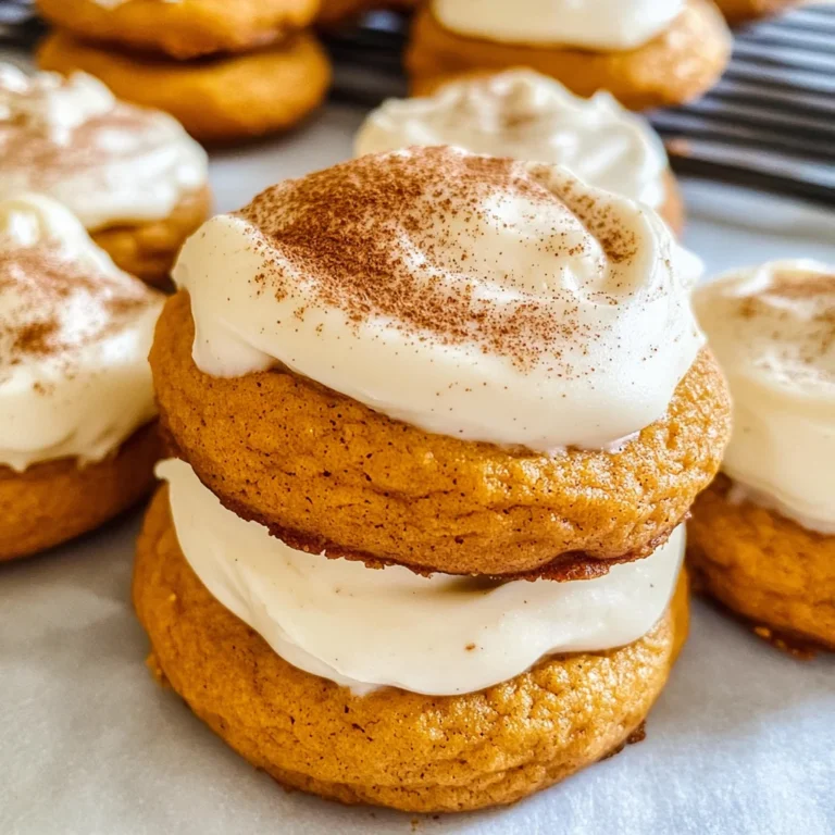 Pumpkin Cookies with Cream Cheese Frosting