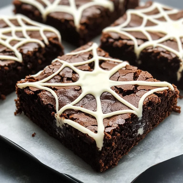 Spider Web Brownies