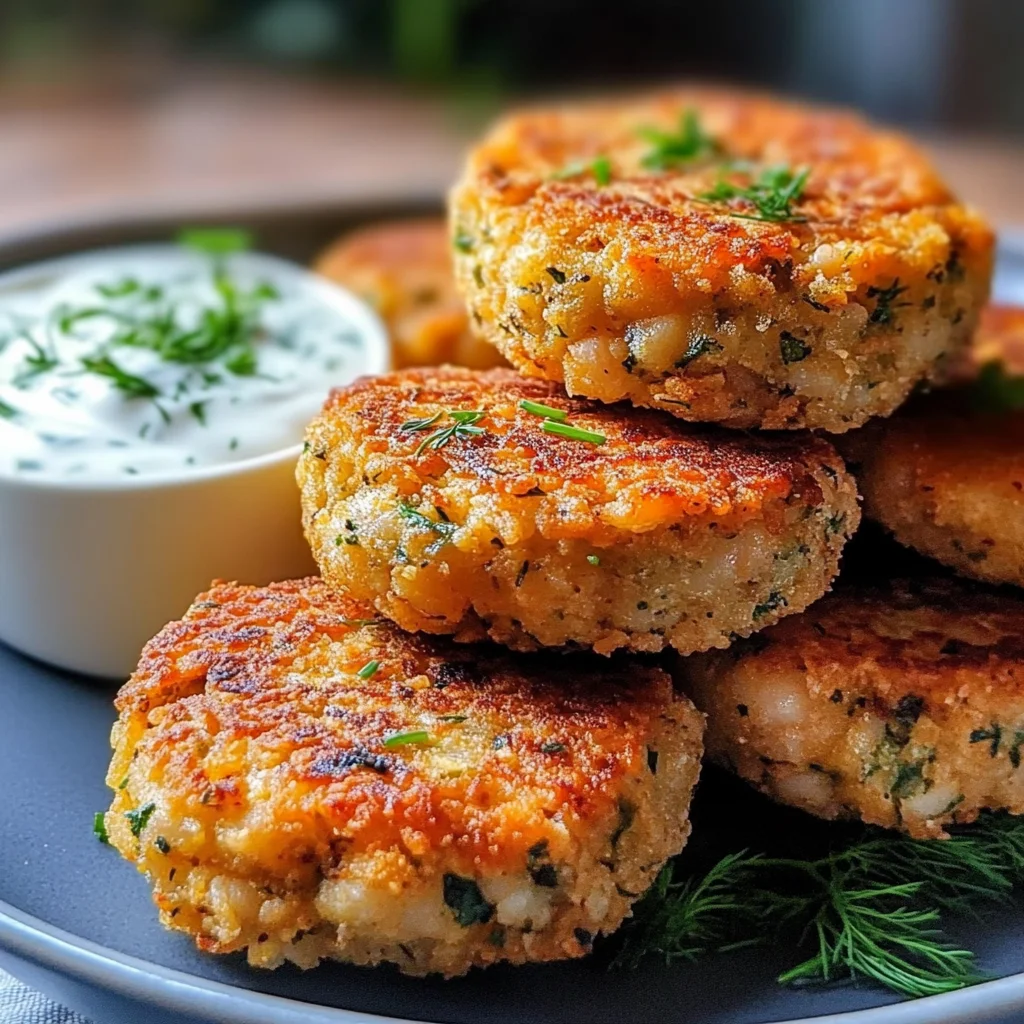 Ultimate Mediterranean Lemon Chickpea Patties with Yogurt Sauce