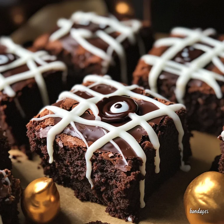 spooky mummy brownies