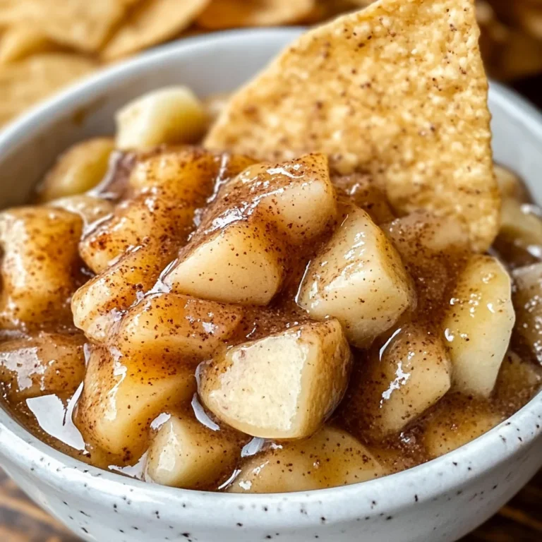 Apple Pie Dip with Cinnamon Sugar Tortilla Chips