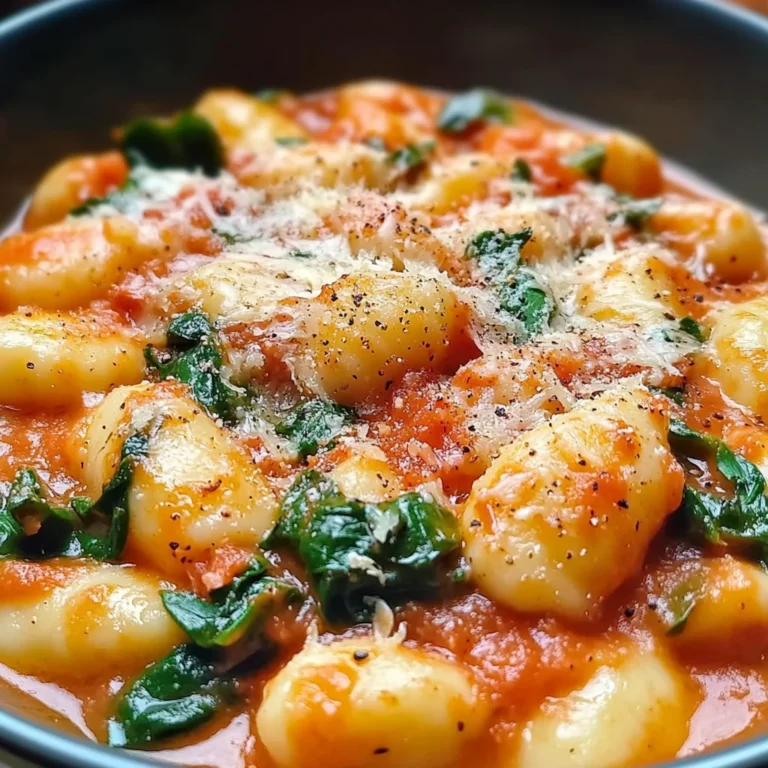 Creamy Tomato Spinach Gnocchi